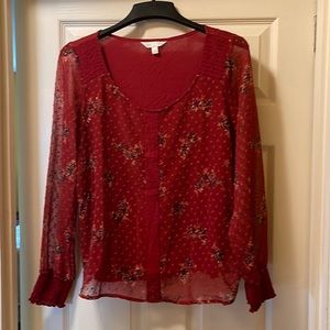 Rust floral blouse by LC